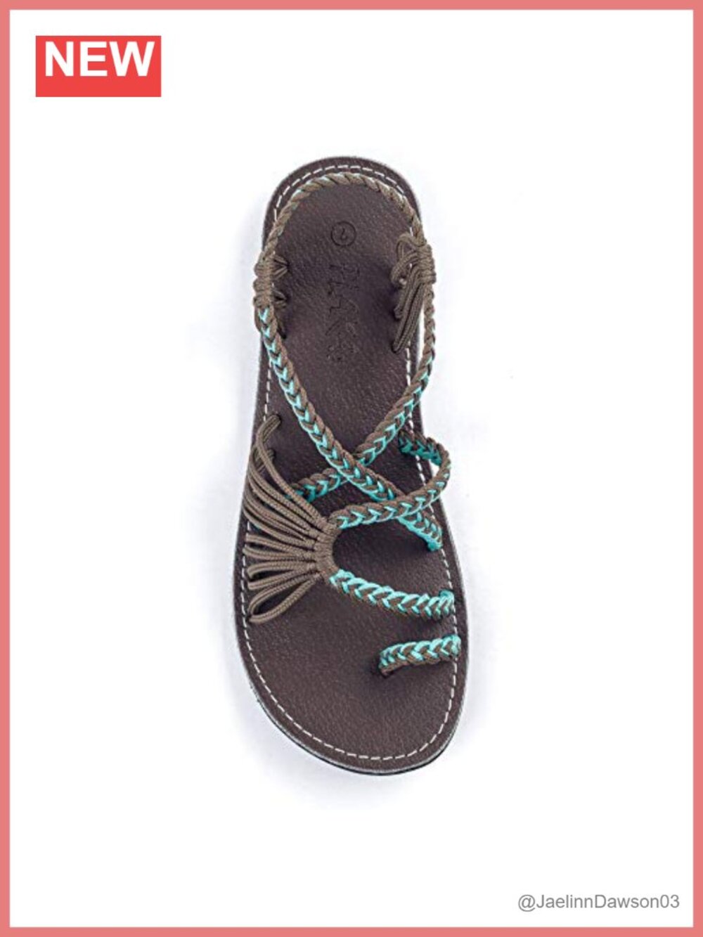 Handwoven Flat Sandals with Rubber Sole, Slip On